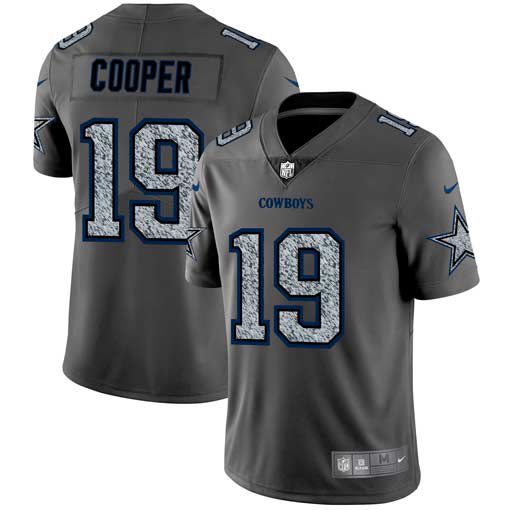 Men Dallas cowboys #19 Cooper Nike Teams Gray Fashion Static Limited NFL Jerseys